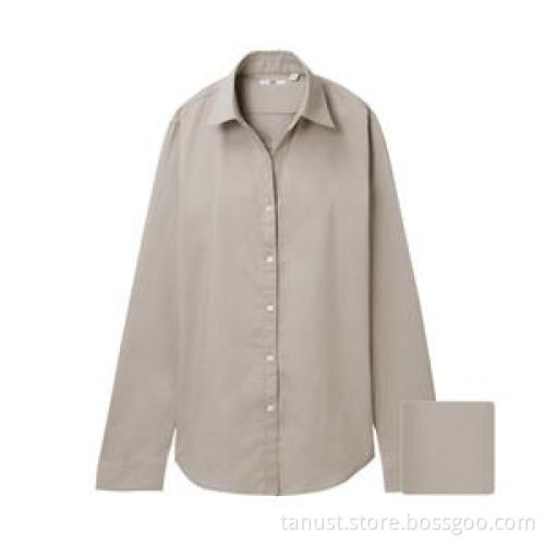 Cotton Nylon Stretch Poplin Plain Dyed Fabrics for Shirt Ncs7021